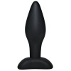Чёрный анальный стимулятор Silicone Butt Plug Small - 9 см.
