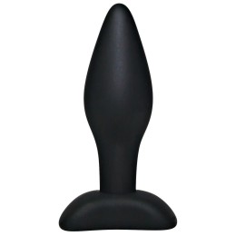 Чёрный анальный стимулятор Silicone Butt Plug Small - 9 см.