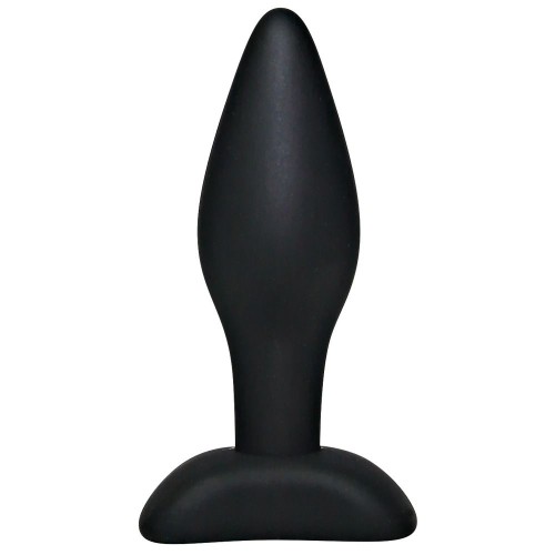 Чёрный анальный стимулятор Silicone Butt Plug Small - 9 см.