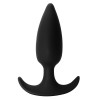 Чёрная анальная пробка Delight - 10,5 см.