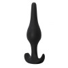 Чёрная анальная пробка Smooth - 12,5 см.