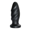 Чёрный спиралевидный анальный плаг - 12,9 см.
