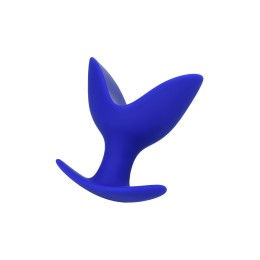 Синяя силиконовая расширяющая анальная втулка Bloom - 9,5 см.