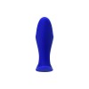 Синяя силиконовая расширяющая анальная пробка Bloom - 8,5 см.