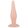Телесная анальная пробка с широким основанием - 14 см.