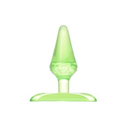 Зеленая анальная втулка с ограничителем - 6,5 см.
