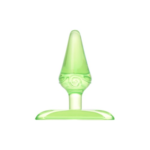 Зеленая анальная втулка с ограничителем - 6,5 см.
