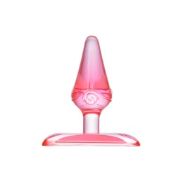 Красная анальная втулка с ограничителем - 6,5 см.