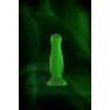 Зеленая, светящаяся в темноте анальная втулка Victor Glow - 10 см.