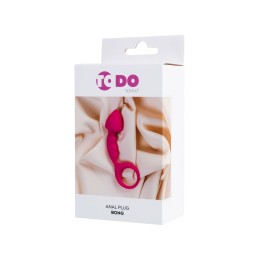 Розовая анальная втулка Bong - 12,5 см.