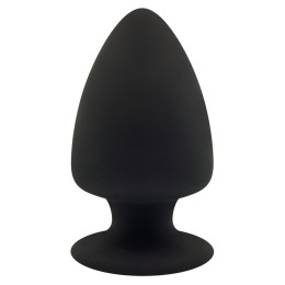 Черная анальная втулка Premium Silicone Plug S - 9 см.