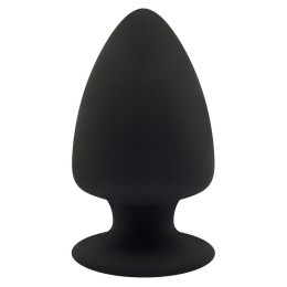 Черная анальная втулка Premium Silicone Plug M - 11 см.