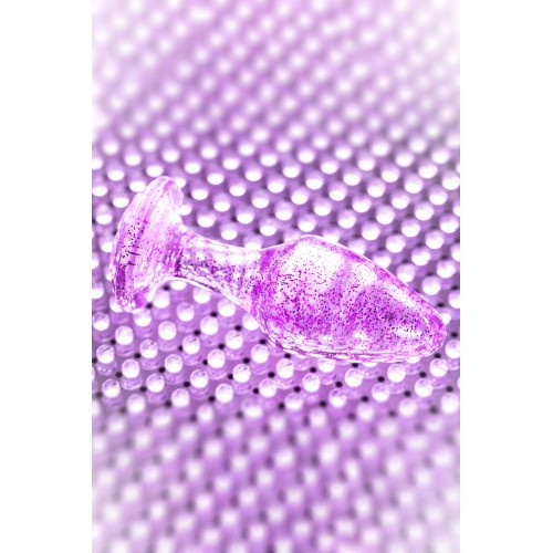 Фиолетовая акриловая анальная втулка - 8 см.