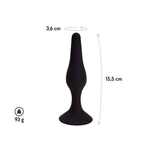 Черная анальная пробка Gravity - 15,5 см.