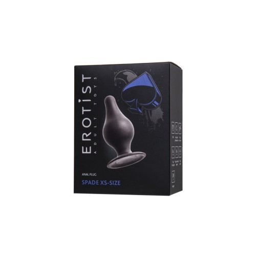 Черная анальная втулка Spade XS - 6,5 см.