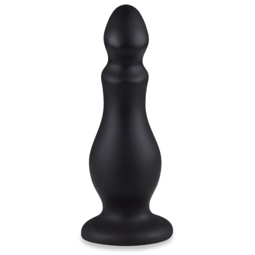 Черный плаг-массажёр - 14 см.