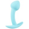 Голубая анальная втулка Mini Butt Plug - 7,1 см.