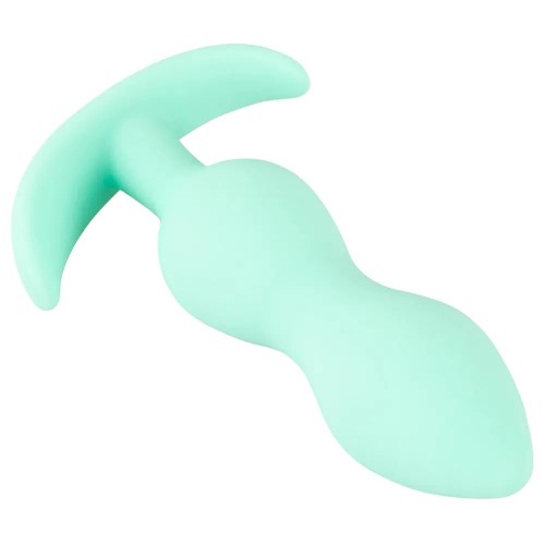 Аквамариновая анальная втулка Mini Butt Plug - 8,2 см.