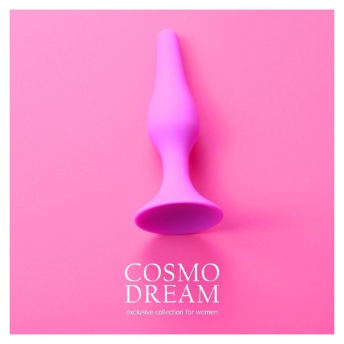 Розовая анальная втулка с ограничителем - 10 см.