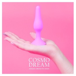 Розовая анальная втулка с ограничителем - 10 см.