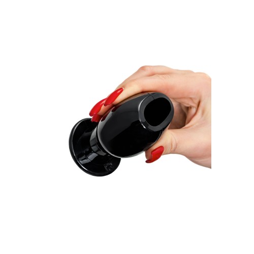 Черная анальная втулка Basic L - 7,5 см.