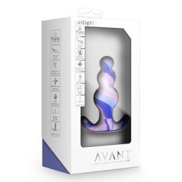 Анальная пробка с цветными разводами Twilight - 7,6 см.