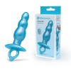 Голубая анальная пробка-елочка из силикона Bounce Plug - 14,3 см.