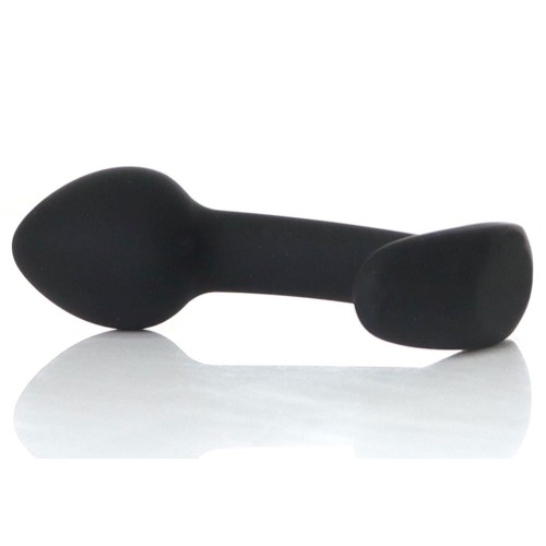 Черная анальная втулка Curved - 7,5 см.