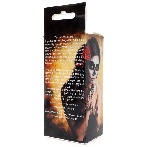 Черная анальная втулка Curved - 7,5 см.