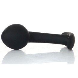 Черная анальная втулка Curved - 9 см.