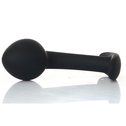 Черная анальная втулка Curved - 9 см.