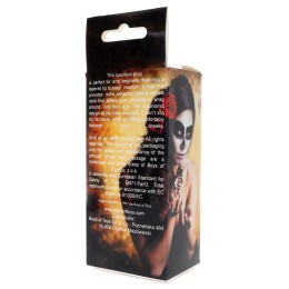 Черная анальная втулка с прозрачным кристаллом - 9,2 см.