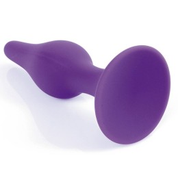 Фиолетовая анальная втулка Silcone Purple Plug Medium - 11 см.