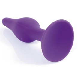 Фиолетовая анальная втулка Silcone Purple Plug Large - 12,5 см.