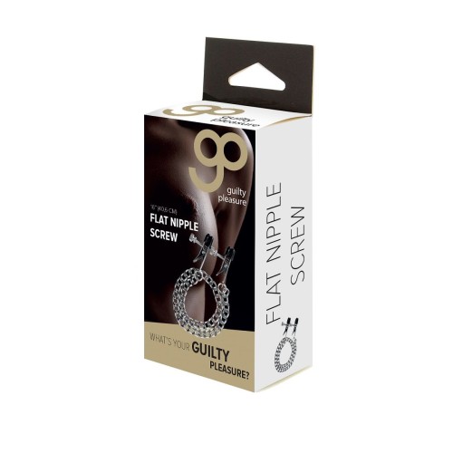 Регулируемые зажимы на соски Flat Nipple Screw с цепочкой
