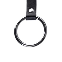 Серебристо-чёрные зажимы для сосков с кольцом для пениса TOYFA Metal