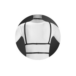 Черная упряжь на грудь Laura