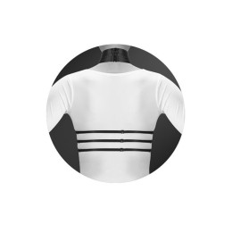 Черная упряжь на грудь Julia