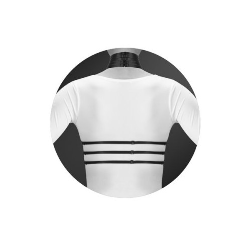 Черная упряжь на грудь Julia