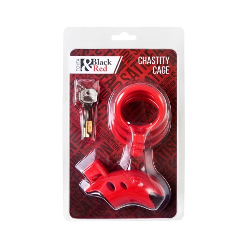 Красный мужской пояс верности из пластика