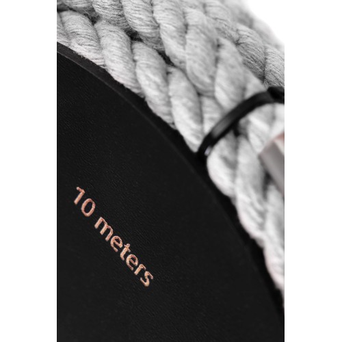 Белая веревка для шибари на катушке - 10 м.