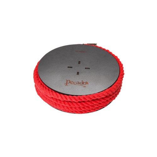 Красная веревка для шибари на катушке - 10 м.