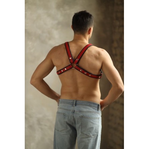 Черно-красная мужская портупея Black-Red