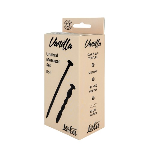 Набор из 2 черных уретральных массажеров Bolt