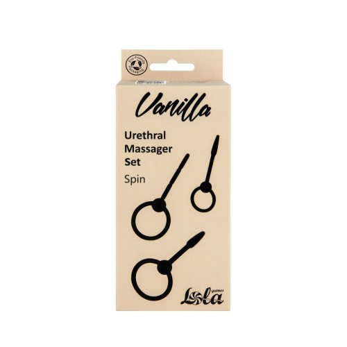 Набор из 3 черных уретральных массажеров Spin