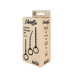 Набор из 3 черных уретральных массажеров Twist