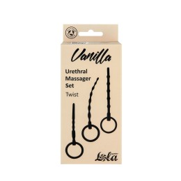 Набор из 3 черных уретральных массажеров Twist