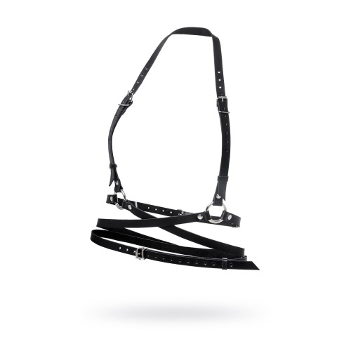 Черная кожаная портупея «Осанка»