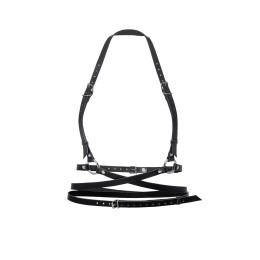 Черная кожаная портупея «Осанка»