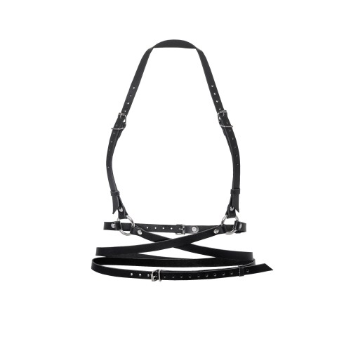 Черная кожаная портупея «Осанка»